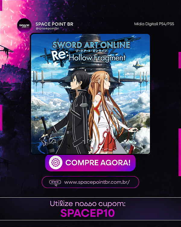 Sword Art Online Re: Hollow Fragment PS4/PS5 Mídia Digital