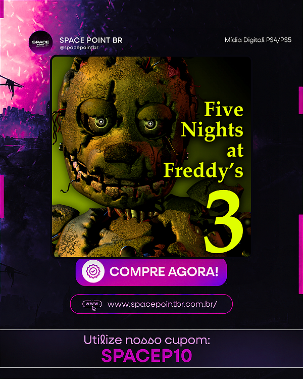 Five Nights at Freddy's 3 PS4/PS5 MÍDIA DIGITAL