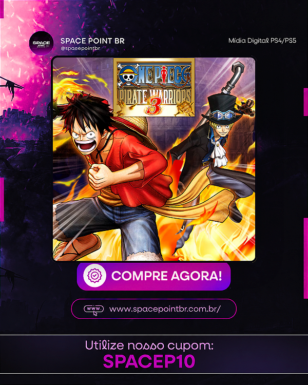 One Piece: Pirate Warriors 3 PS4/PS5 Mídia Digital