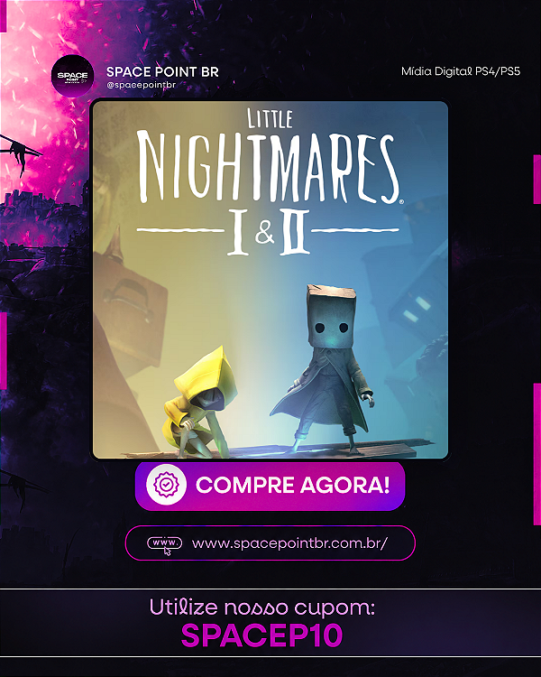 Pacote Little Nightmares I e II PS4/PS5 Mídia Digital