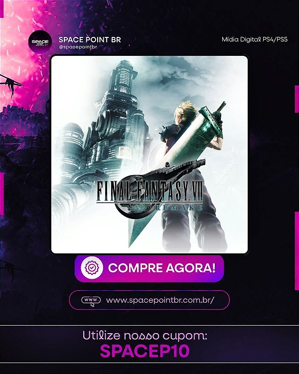 FINAL FANTASY VII REMAKE PS4/PS5 Mídia Digital