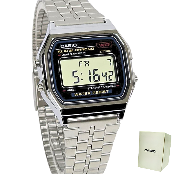 Relógio Casio Unissex Digital Prateado A159WA-N1DF