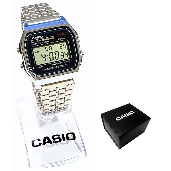 Relógio Casio Unissex Digital Prateado A159WA-N1DF