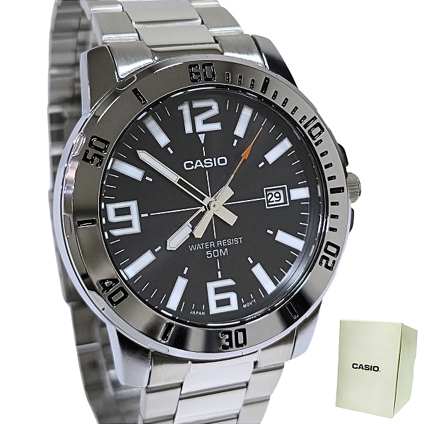 Relógio Casio Analógico Collection Masculino Prateado MTP-VD01D-1BVUDF