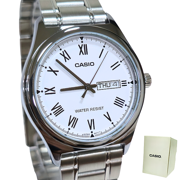 Relógio Casio Analógico Prateado Masculino MTP-V006D-7BUDF