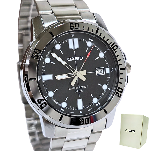 Relógio Casio Analógico Collection Masculino Prateado MTP-VD01D-1EVUDF