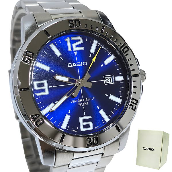 Relógio Casio Analógico Prateado Masculino Collection MTP-VD01D-2BVUDF