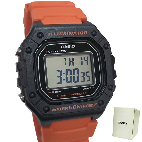 Relógio Casio Digital Illuminator Masculino W-218H-4B2VDF