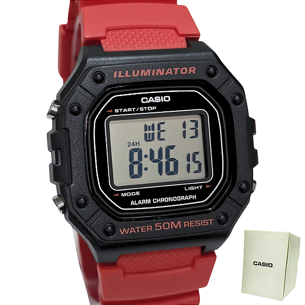 Relógio Casio Digital Illuminator Masculino W-218H-4BVDF