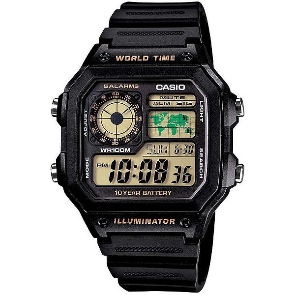 Relógio Casio Masculino Esportivo Standard AE-1200WH-1BVDF