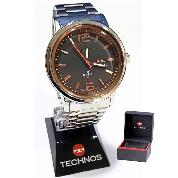 Relógio Technos Masculino Analógico Classic Golf 2115MXW/1P