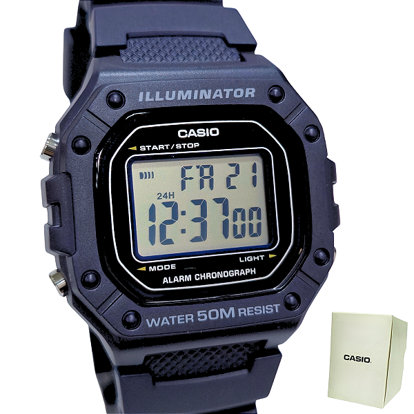 Relógio Casio Digital Illuminator Masculino W-218H-2AVDF