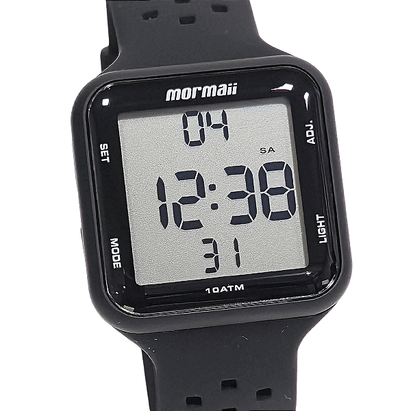 Relógio Mormaii Wave Digital Preto Silicone MO6600/8P