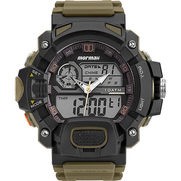 Relógio Mormaii Masculino Acquaforce Verde MOAD1132/8V