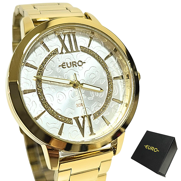 Relógio Euro Feminino Analógico Glitz Dourado EU2036YRL/4D