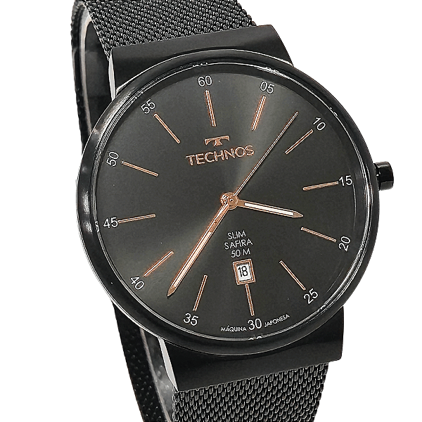 Relógio Technos Masculino Analógico Classic Slim GM12AG/1P