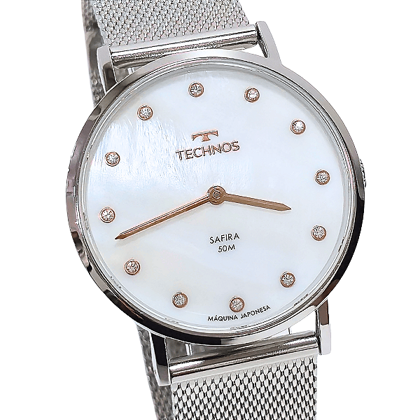 Relógio Technos Feminino Analógico Safira Slim 2025LTT/1B