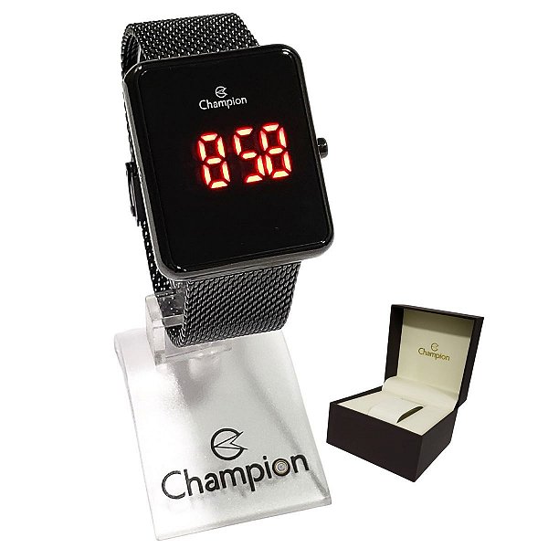 Relógio Champion Unissex Digital Led Preto CH40080D