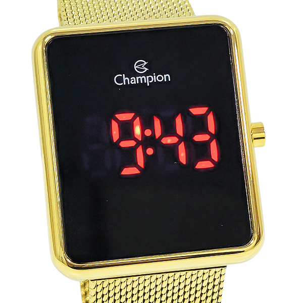 Relógio Champion Feminino Digital Led Dourado CH40080V