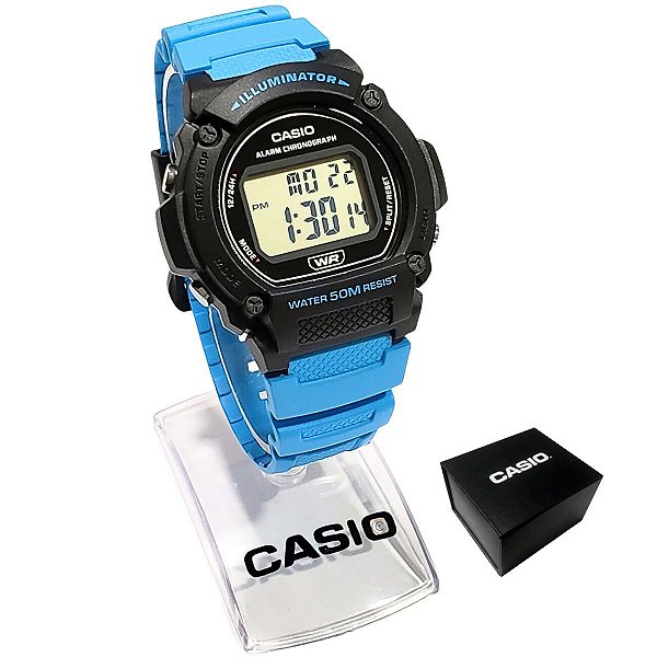 Relógio Casio Masculino Digital Standard W-219H-2A2VDF
