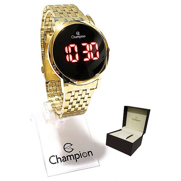 Relógio Champion Feminino Digital Dourado CH40099H