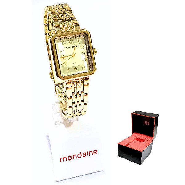 Relógio Mondaine Feminino Analógico Quadrado 32358LPMVDE1