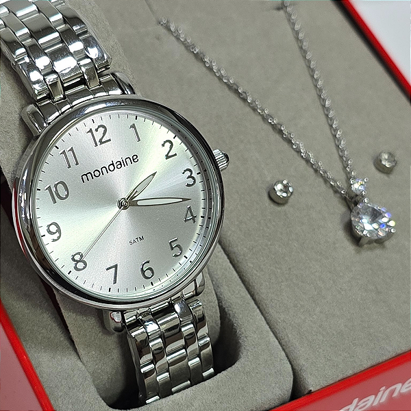 Relógio Mondaine Feminino Analógico Prateado 53779L0MVNE3