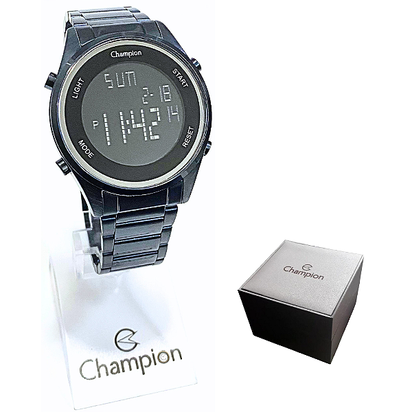Relógio Champion Masculino Digital Led Azul CH40231A