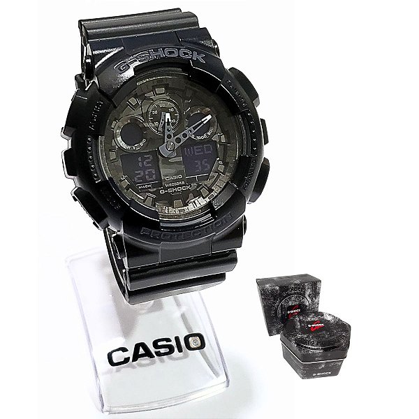 Relógio Casio Masculino Analógico Digital G Shock GA-100CF-1ADR