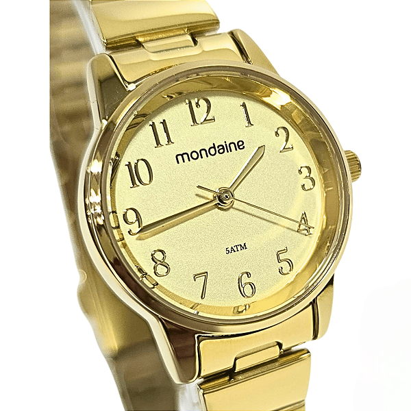 Relógio Mondaine Feminino Analógico Dourado 32693LPMVDE1
