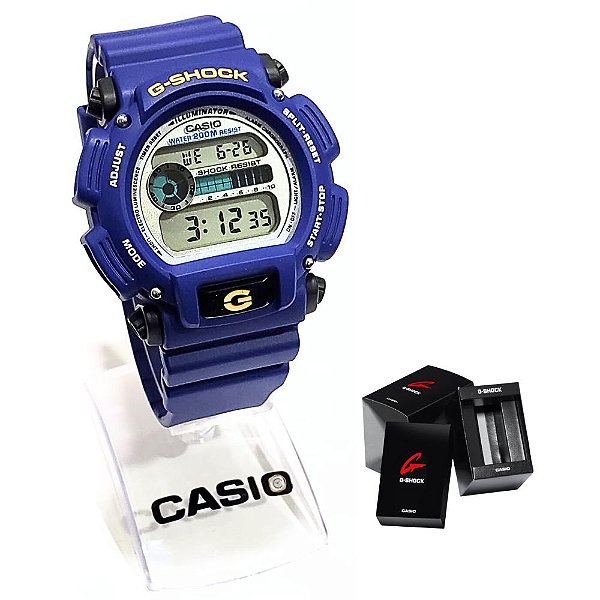 Relógio Casio Masculino Digital Azul G-Shock DW-9052-2VDR