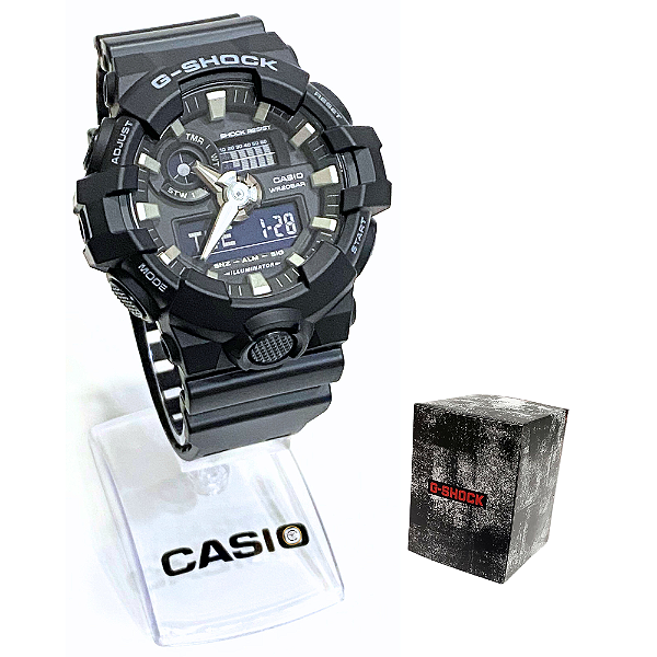 Relógio Casio Masculino Anadigi G Shock Preto GA-700-1BDR