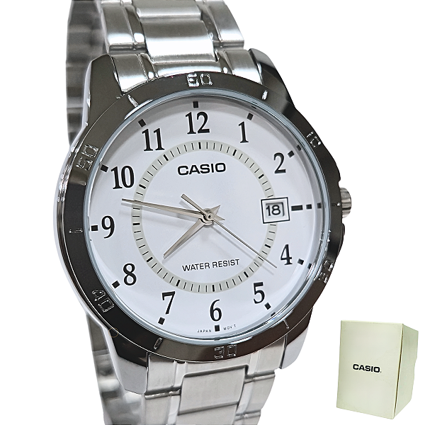 Relógio Casio Analógico Masculino Prateado MTP-V004D-7BUDF