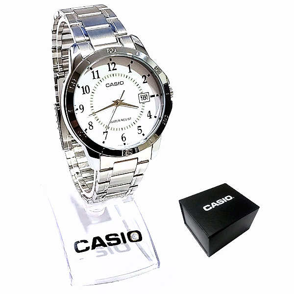 Relógio Casio Masculino Analógico Prateado MTP-V004D-7BUDF
