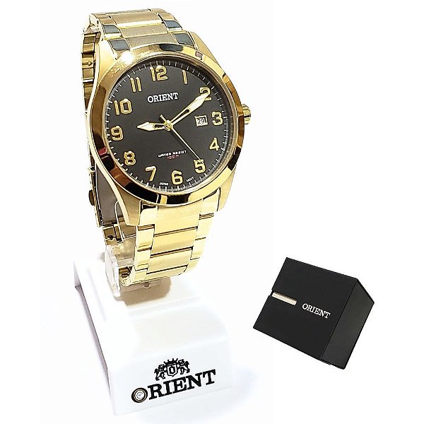 Relógio Orient Masculino Analógico Dourado MGSS1180 P2KX