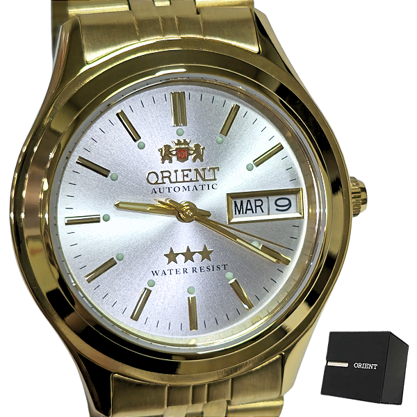 Relógio Orient Automático Masculino Dourado EM03-A0NH B1KX