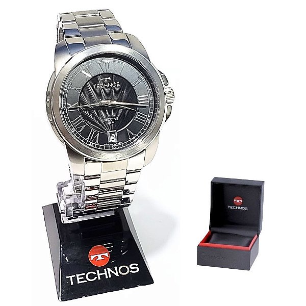 Relógio Technos Masculino Analógico Executive Prateado 2417AB/1P