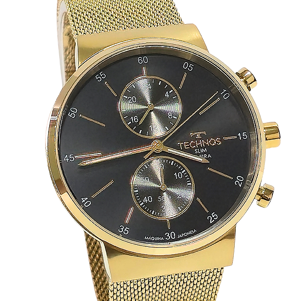 Relógio Technos Masculino Analógico Slim Dourado VD36AA/1P