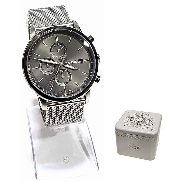 Relógio Fossil Masculino Analógico Prateado FS5944/1KN