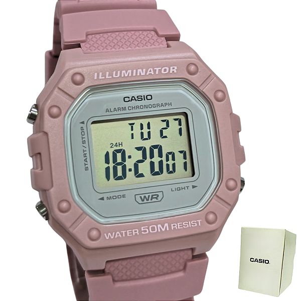 Relógio Casio Digital Illuminator Feminino W-218HC-4AVDF