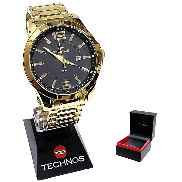 Relógio Technos Masculino Analógico Racer Dourado 2115MZV/1P