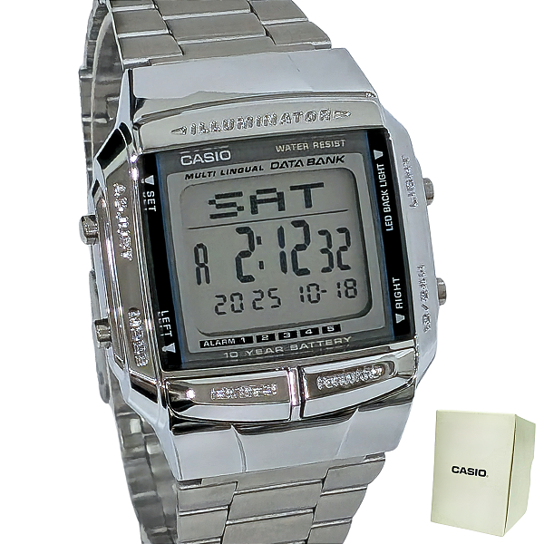 Relógio Casio Digital Vintage Masculino Prata DB-360-1ADF