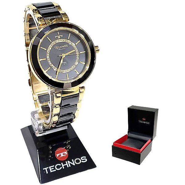 Relógio Technos Feminino Analógico Elegance Ceramic Saphire 2036MKP/4P