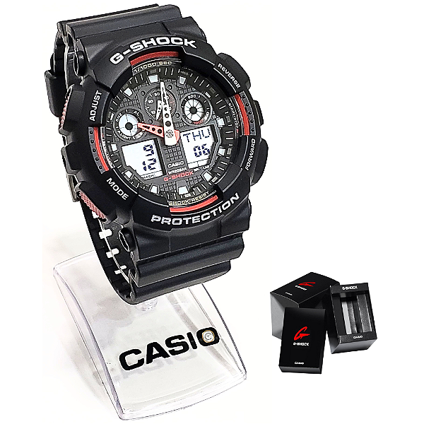 Relógio Casio Masculino Anadigi G Shock GA-100-1A4DR