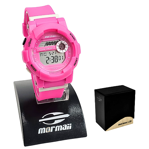 Relógio Mormaii Feminino Digital Infantil Rosa MO9081AD/8T