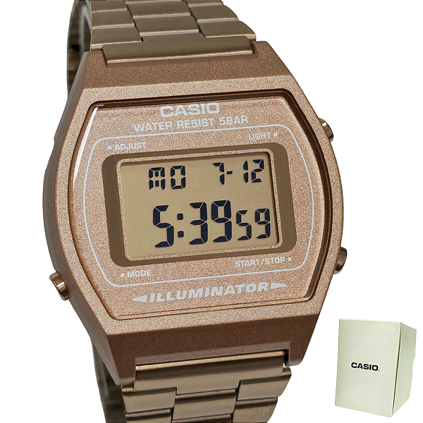 Relógio Casio Digital Vintage Feminino Rosé B640WC-5ADF