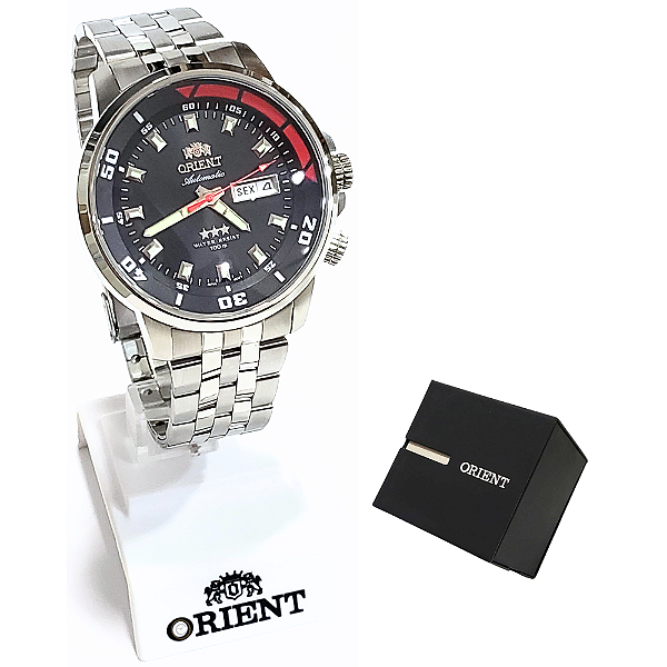 Relógio Orient Masculino Analógico Automático Prateado 469SS058 P1SX