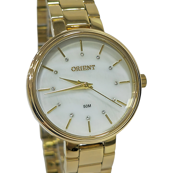 Relógio Orient Analógico Feminino Madrepérola Dourado FGSS0171 B1KX