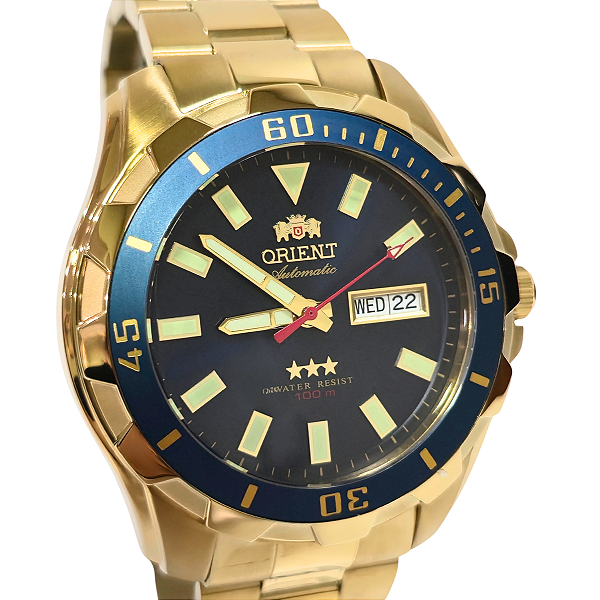 Relógio Orient Automático Masculino Dourado 469GP078NH D1KX