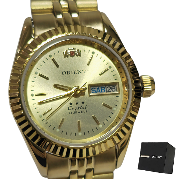 Relógio Orient Automático Feminino Dourado 559EB1NH C1KX